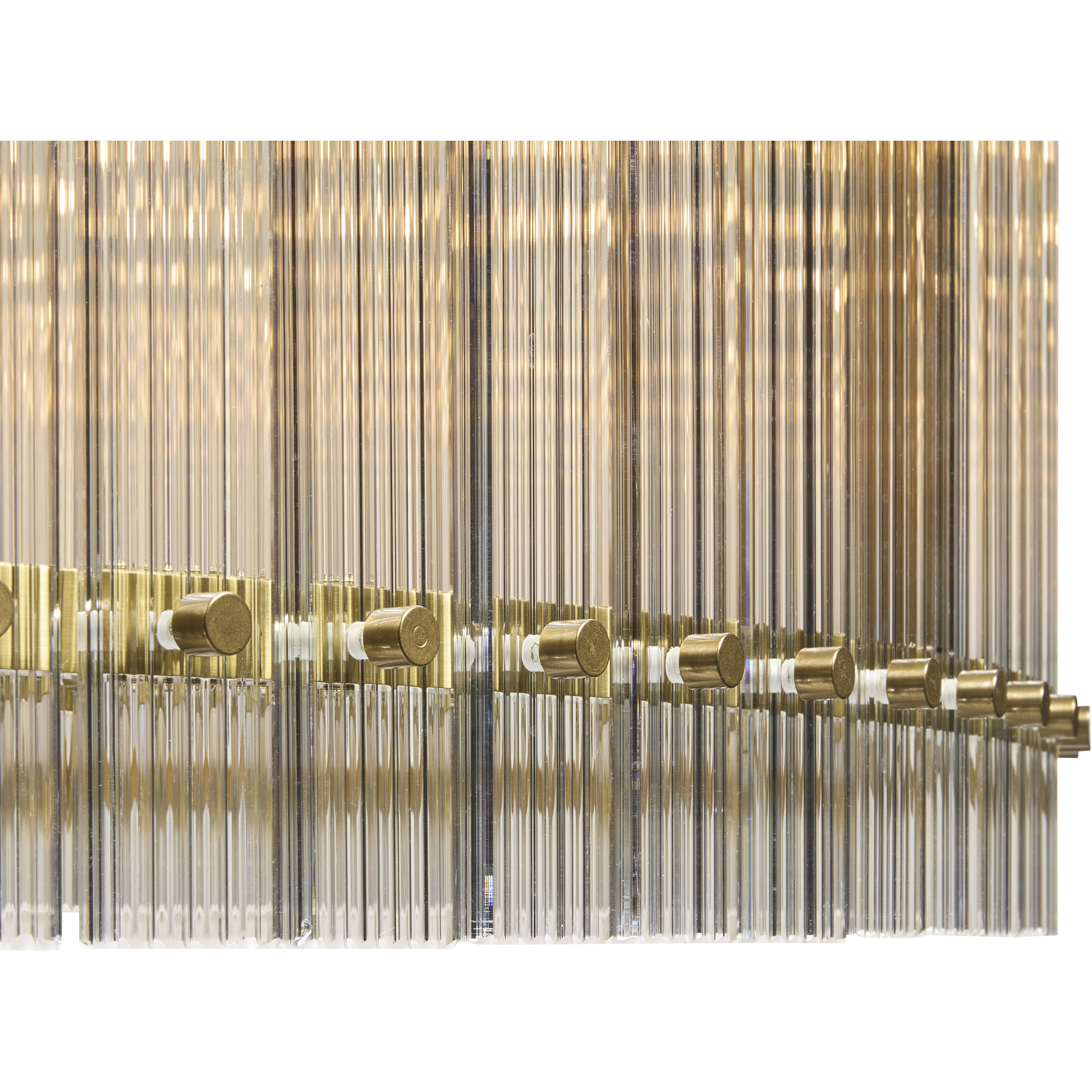 Kore LED Brass / Clear Chandelier Ceiling Light, Large